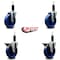Service Caster 5'' Solid Poly Wheel Swivel 1-1/8'' Expanding Stem Caster Set 2 Brakes, 4PK SCC-EX20S514-SPUS-2-PLB-2-118 - alternate 3